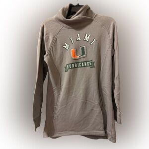 University of Miami Hurricanes Box Seat Clothing Co. Cowl Neck Hoodie, Medium